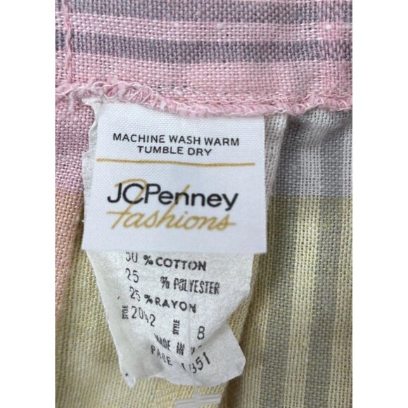 Vtg JC Penney Fashions Women’s Multicolor Straight Pencil Skirt Size 8 Retro - Picture 6 of 10